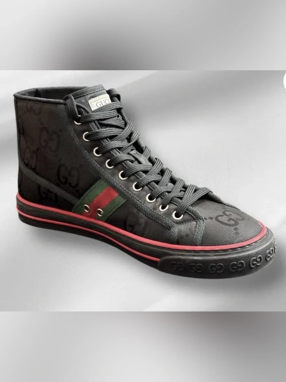 Gucci Off the Grid Tennis 1977 Black GG Size 8. Comes With receipt & COA.